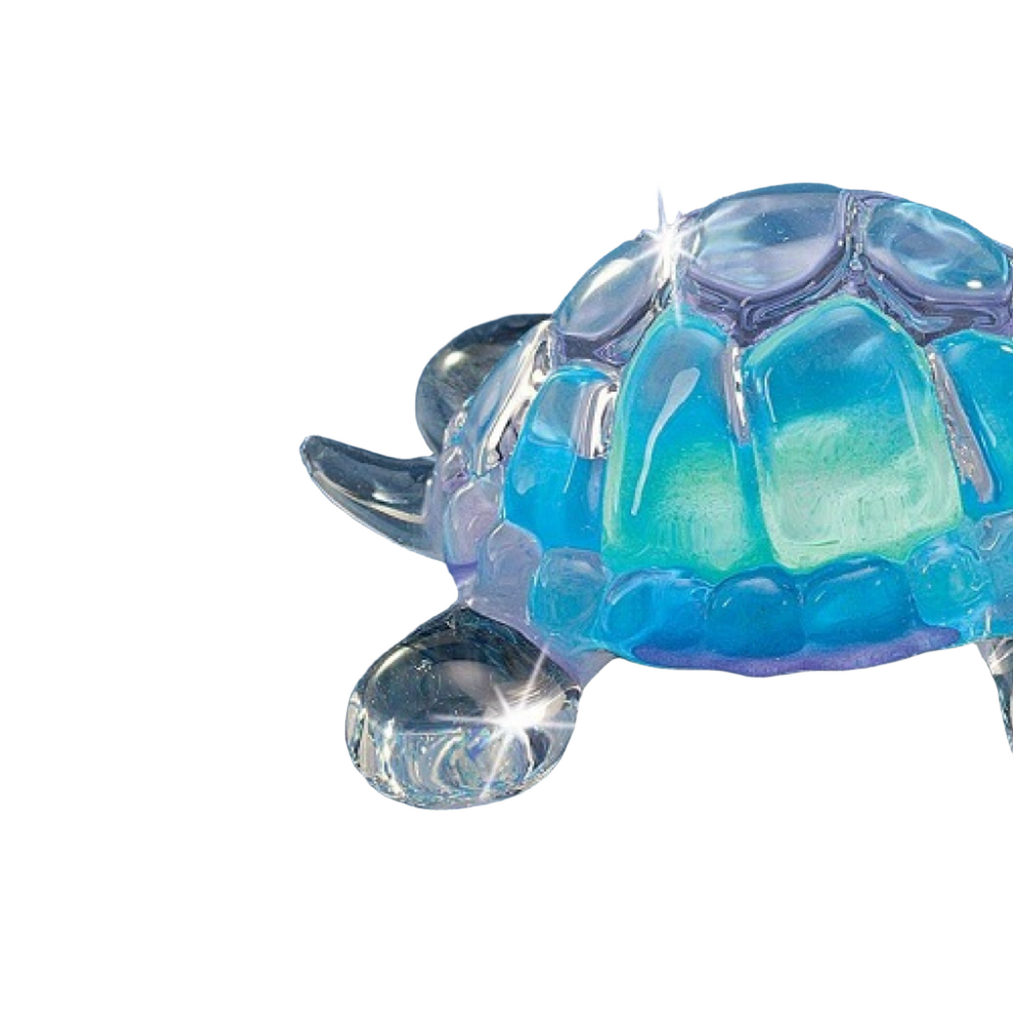 Glass Baron Turtle Figurine - Blue