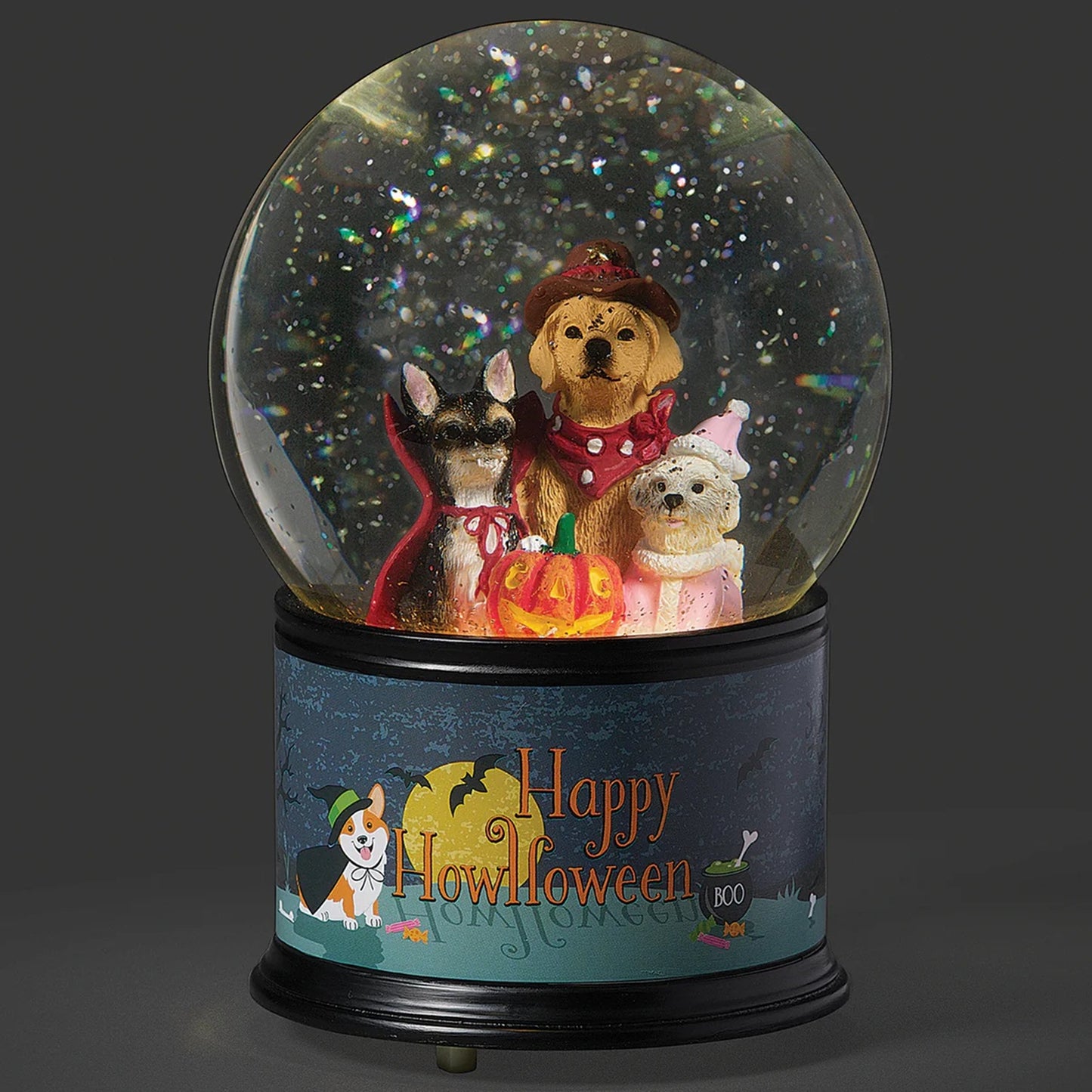 Glitterdome Lighted Swirl Howloween by Roman