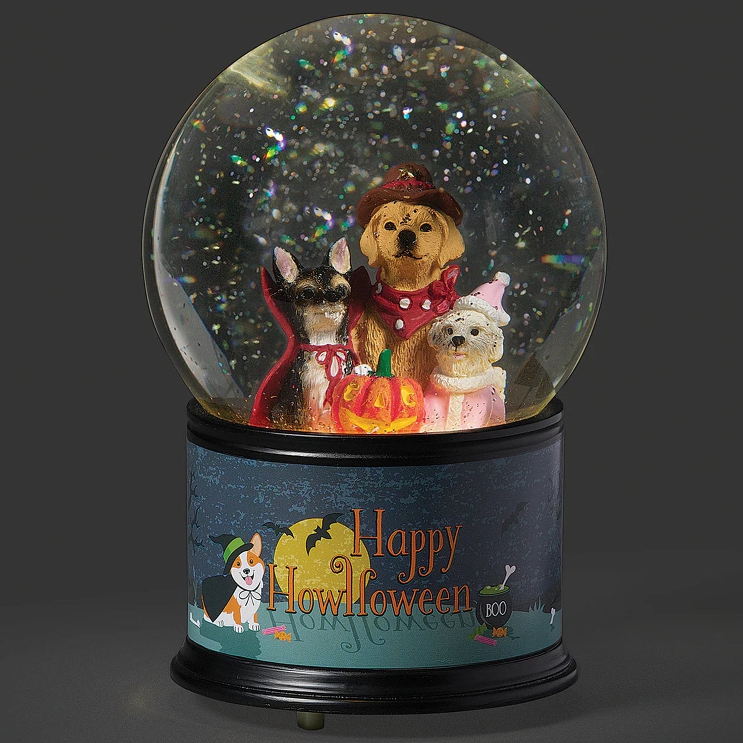 Glitterdome Lighted Swirl Howloween by Roman