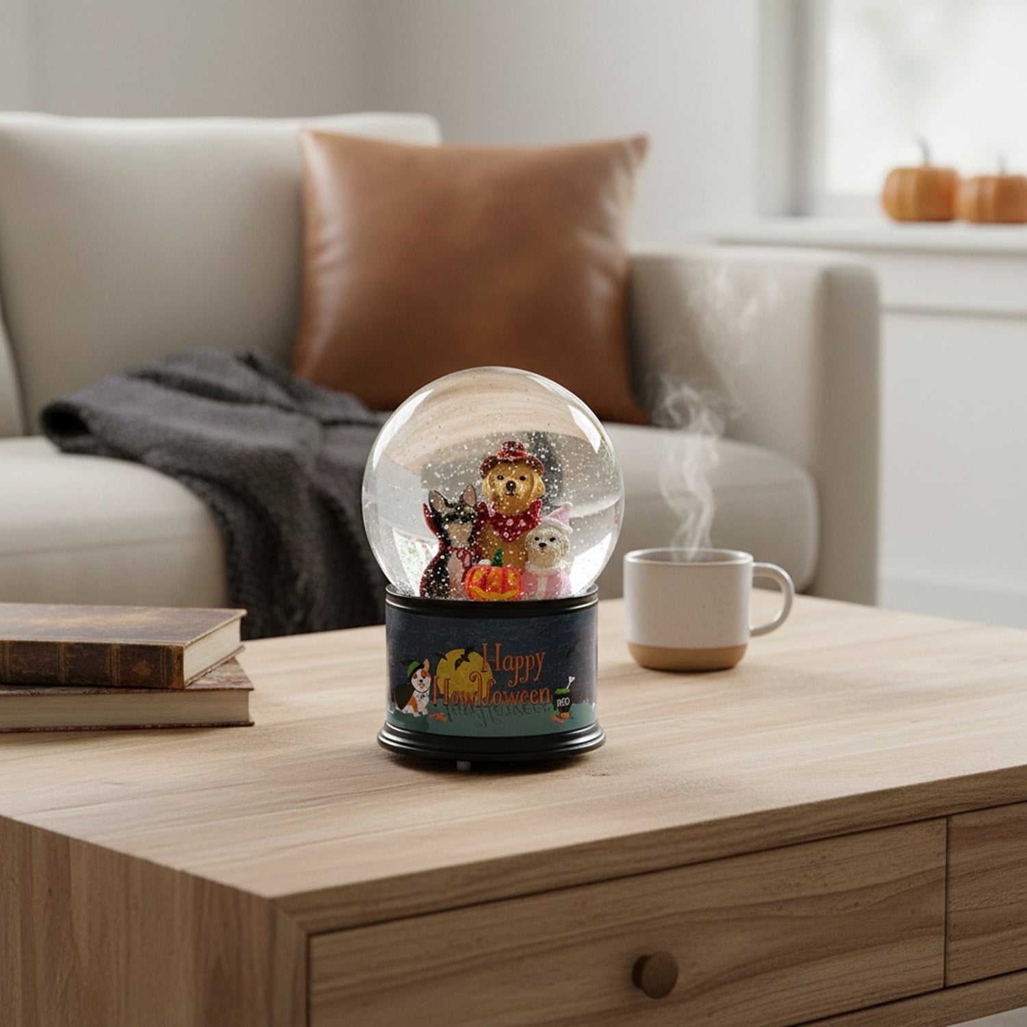 Glitterdome Lighted Swirl Howloween by Roman