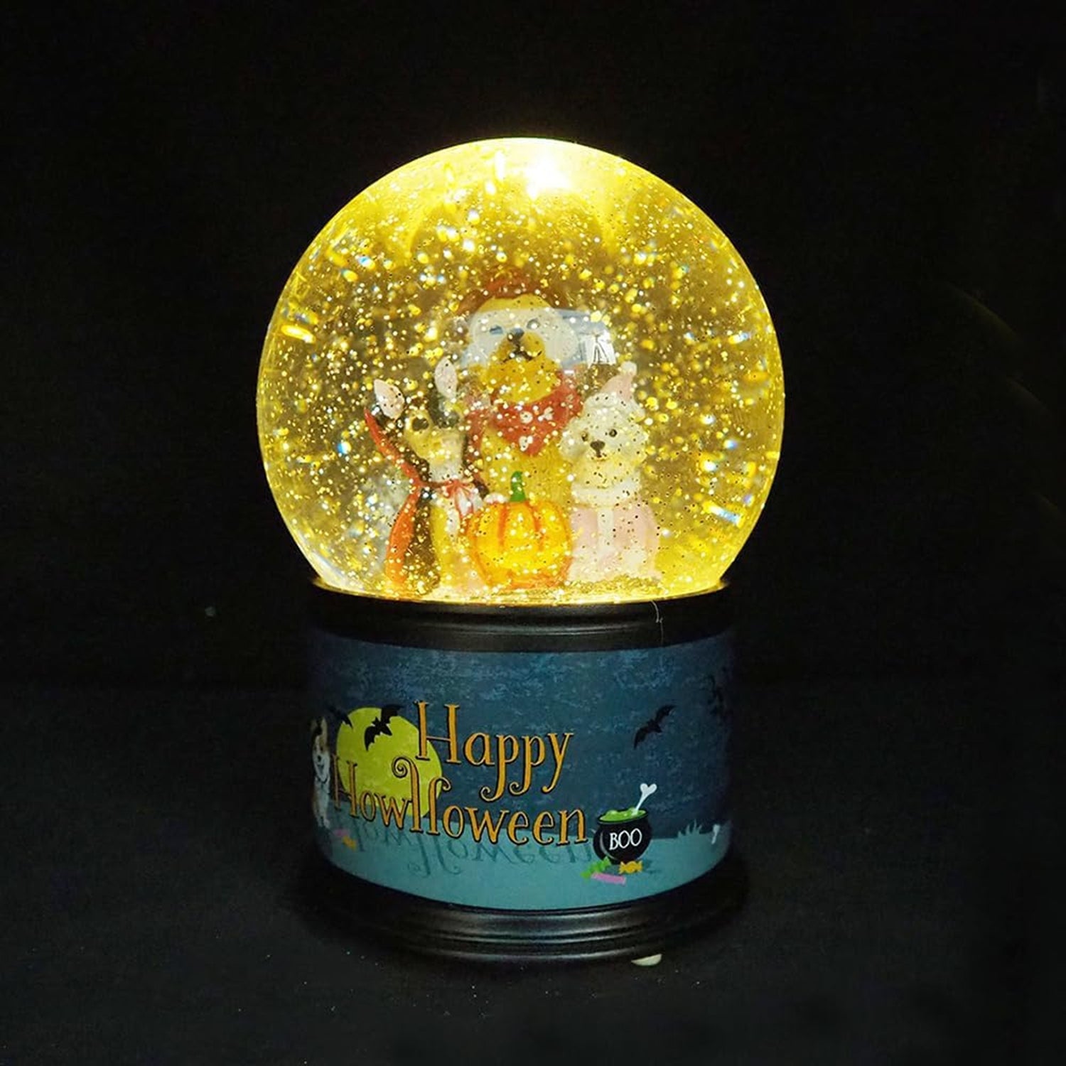 Glitterdome Lighted Swirl Howloween by Roman