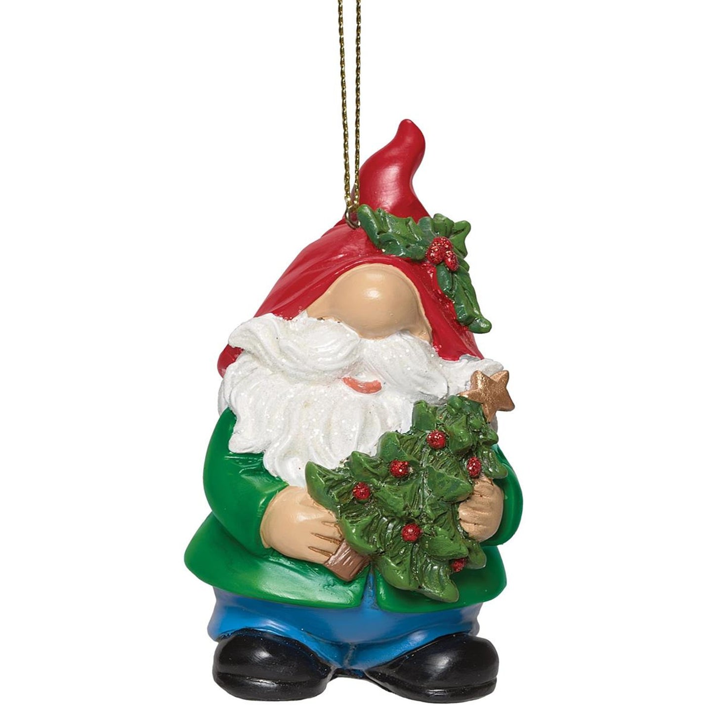 Gnome Holding a Christmas Tree Ornament by Roman