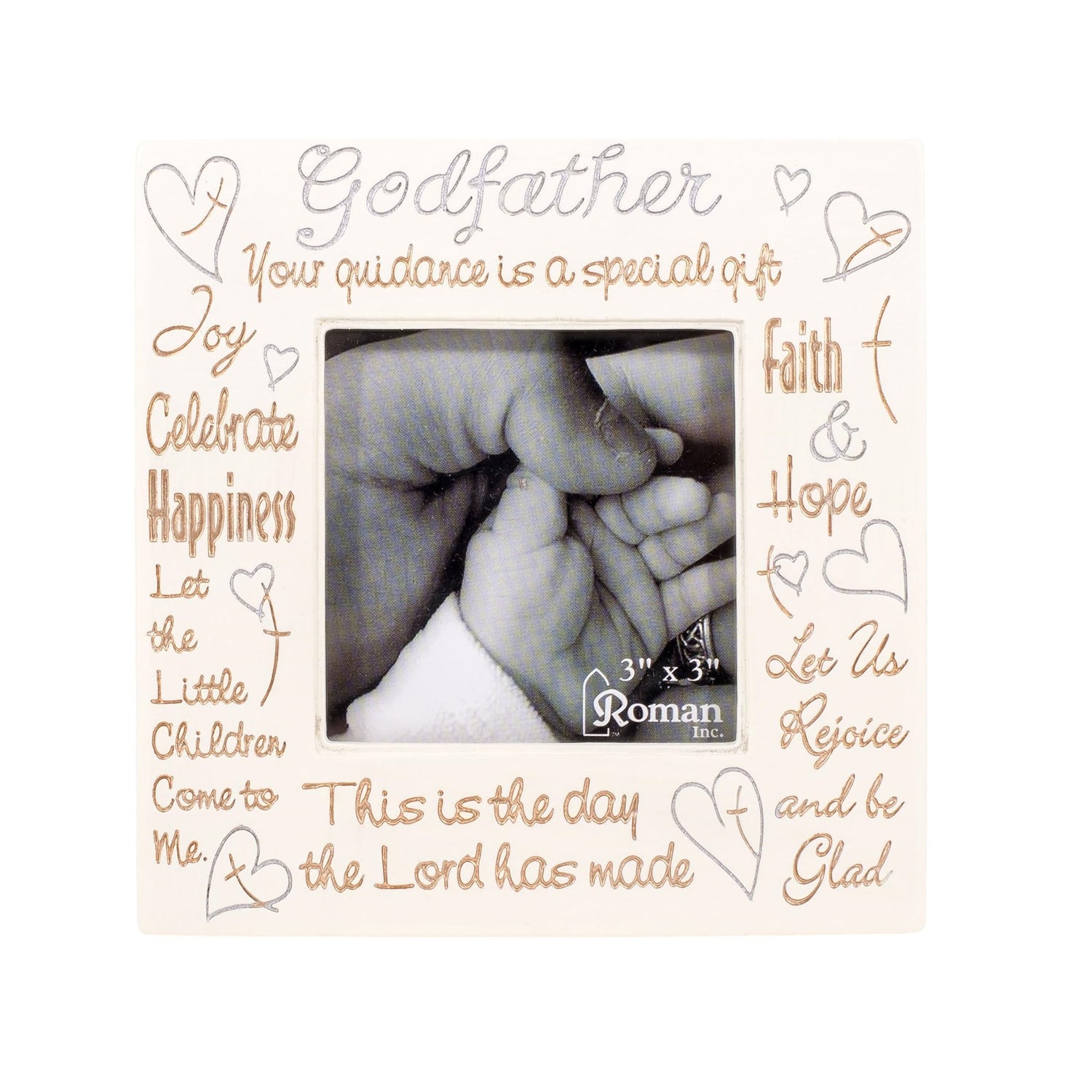 Godfather Heartfelt Words 3X3 Square Frame