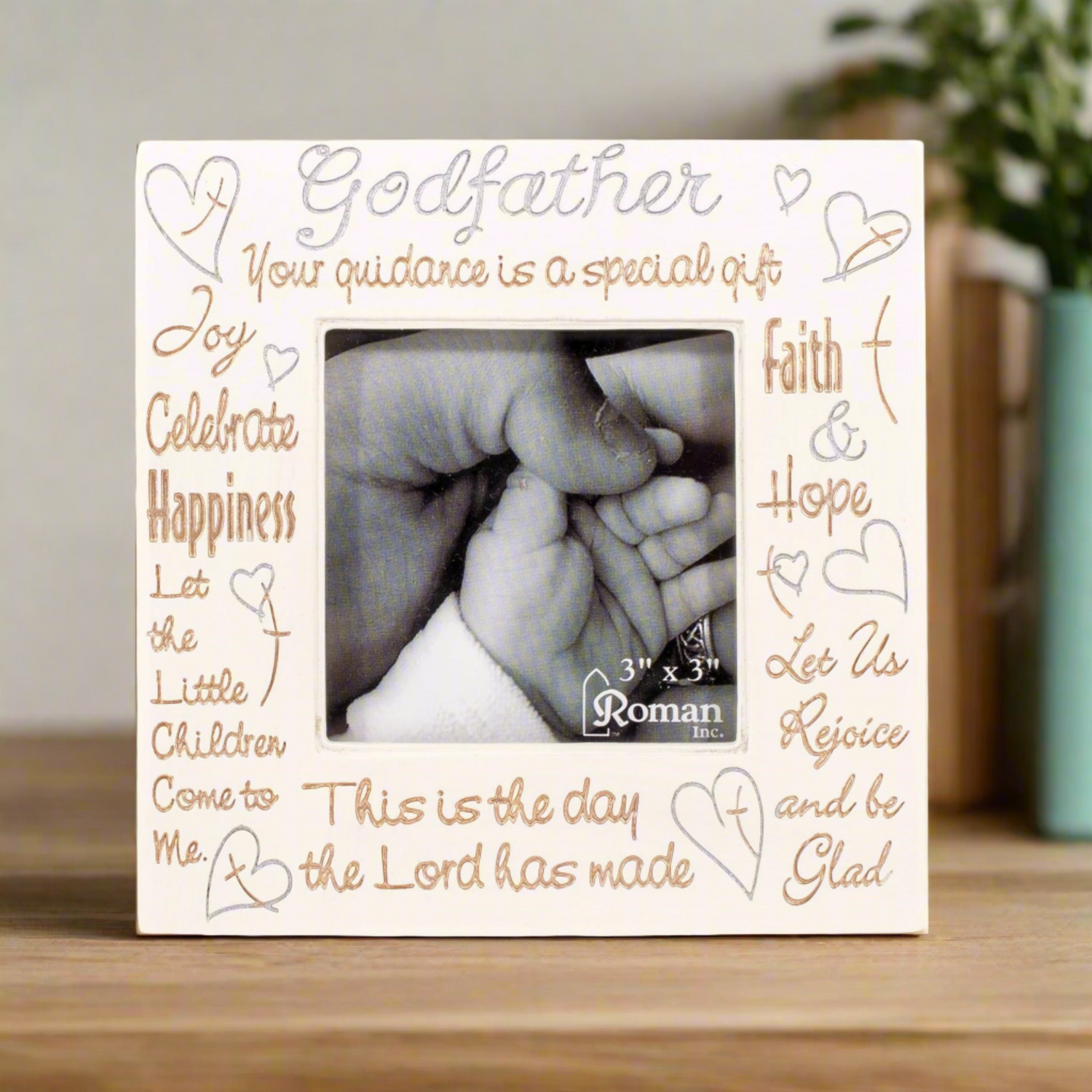 Godfather Heartfelt Words 3X3 Square Frame