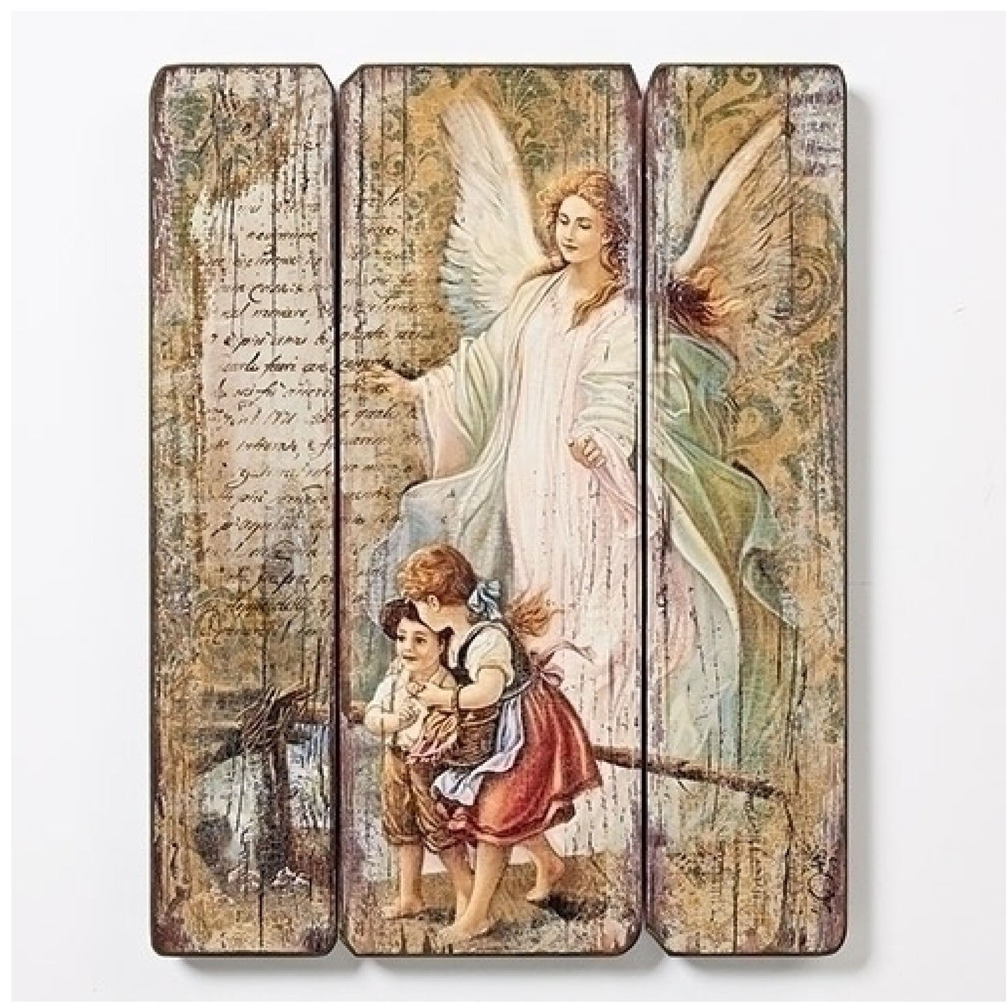 Guardian Angel Wood Wall Plaque