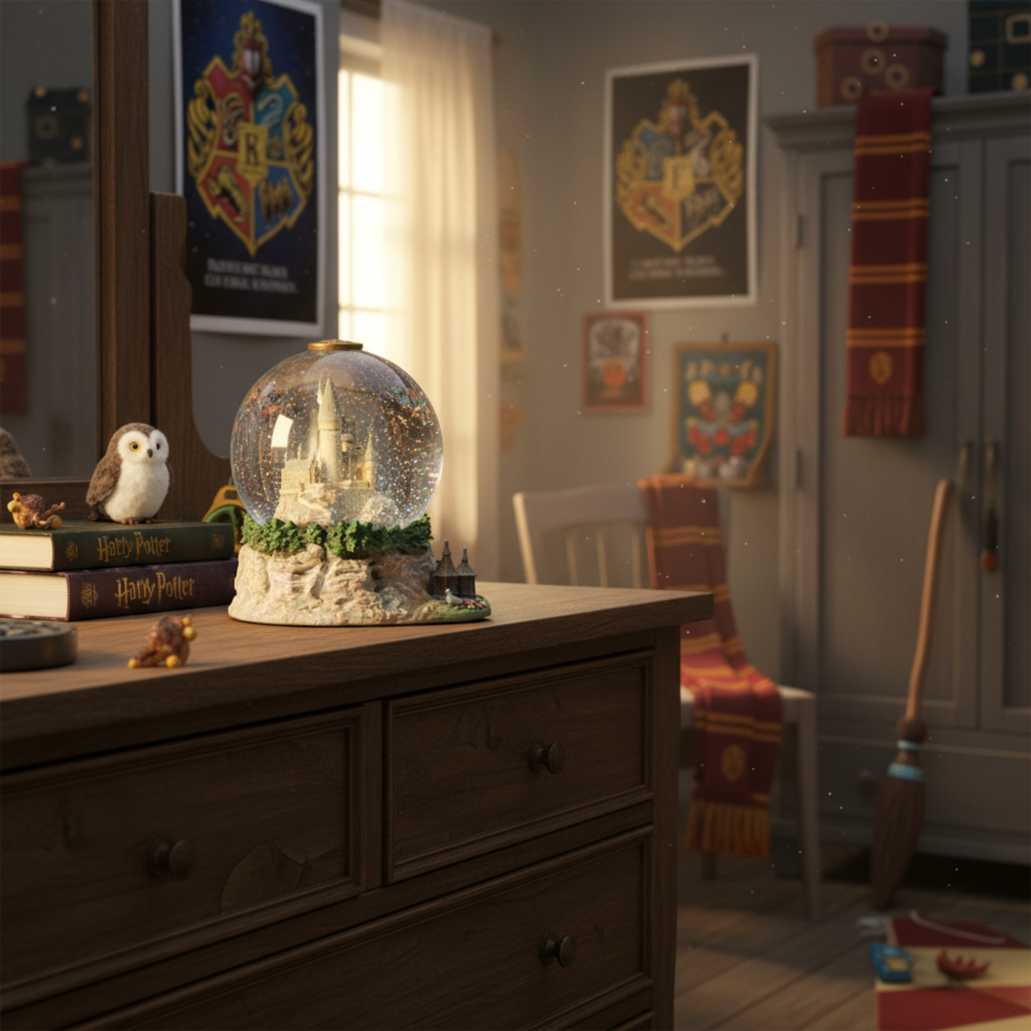 Harry Potter Hogwarts Castle Waterball With Hagrid's Hut