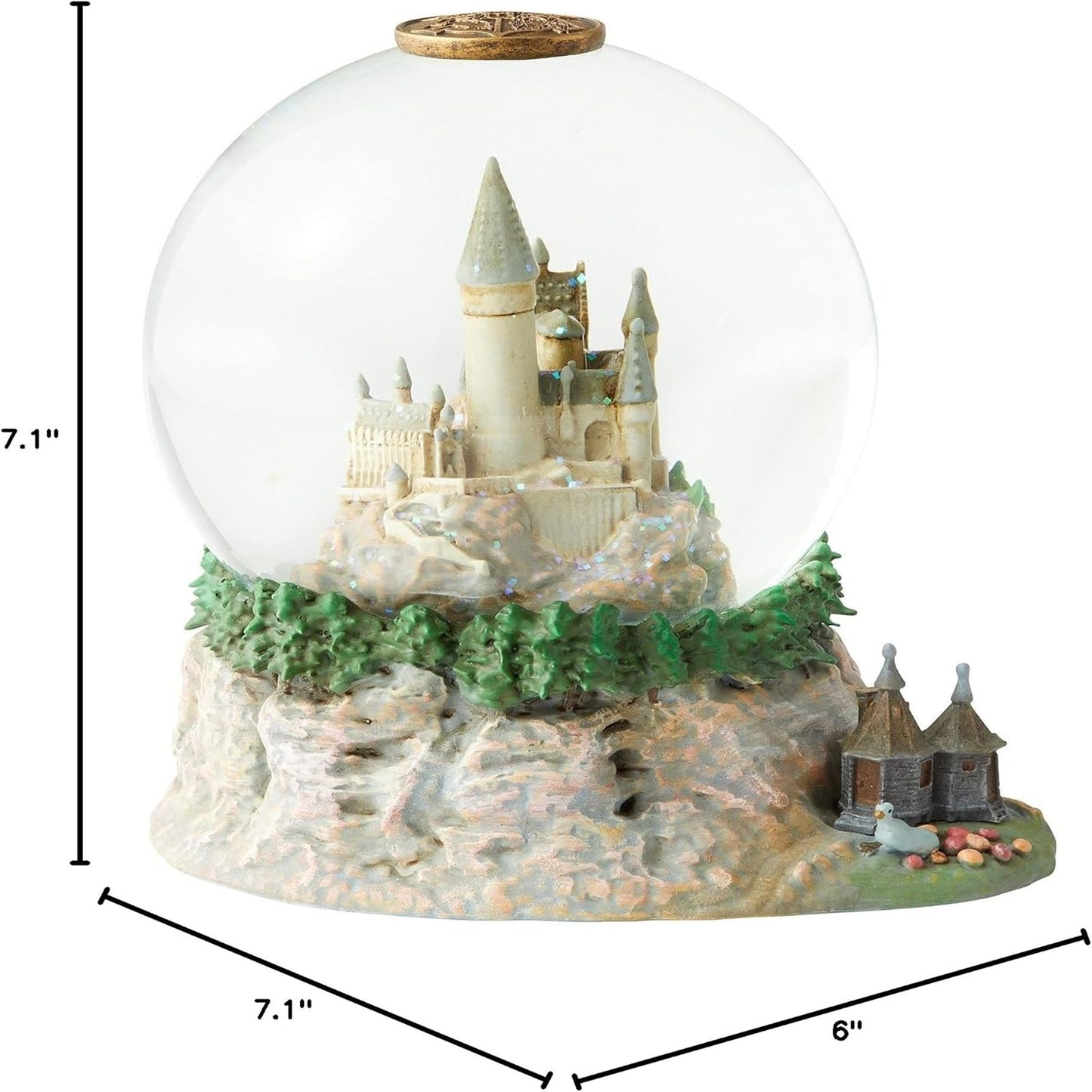 Harry Potter Hogwarts Castle Waterball With Hagrid's Hut