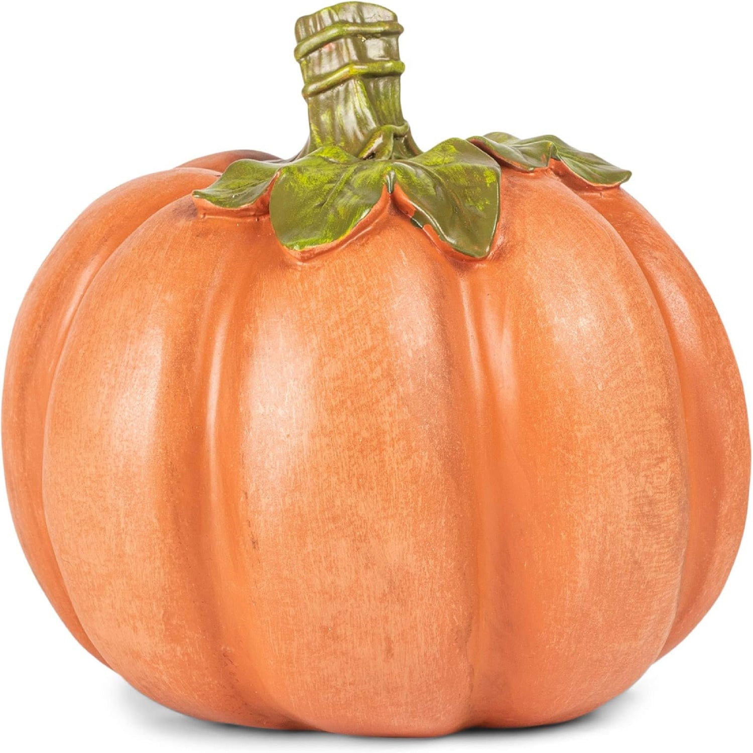 Harvest Orange Pumpkin Give Thanks LED 7.5 x 7.5 Resin Decorative Tabletop Figurine