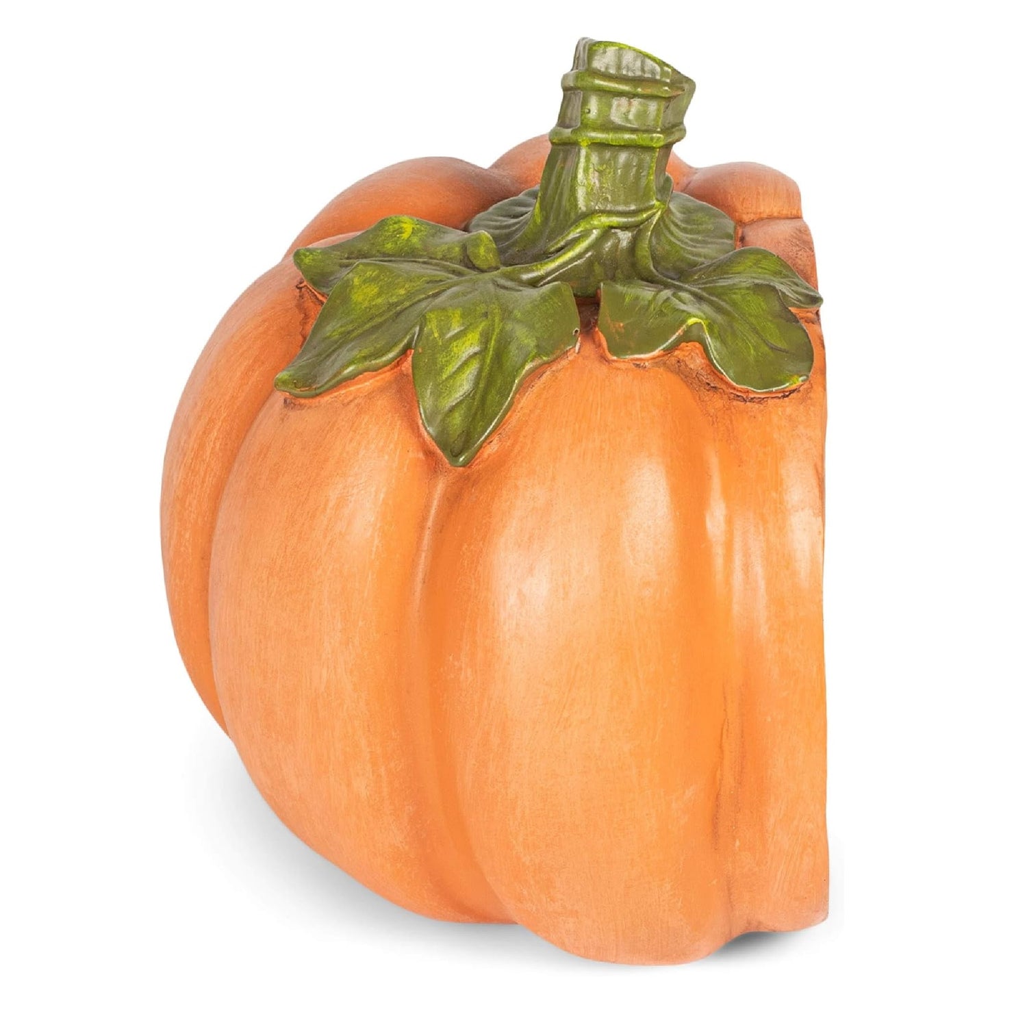 Harvest Orange Pumpkin Give Thanks LED 7.5 x 7.5 Resin Decorative Tabletop Figurine