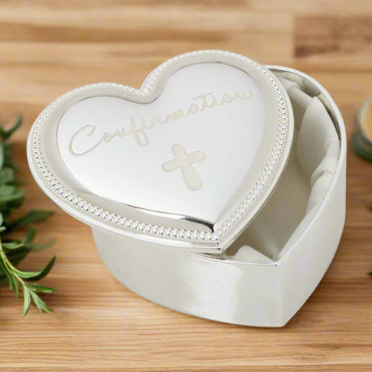 Heart Shaped 2.5" Confirmation Keepsake Box