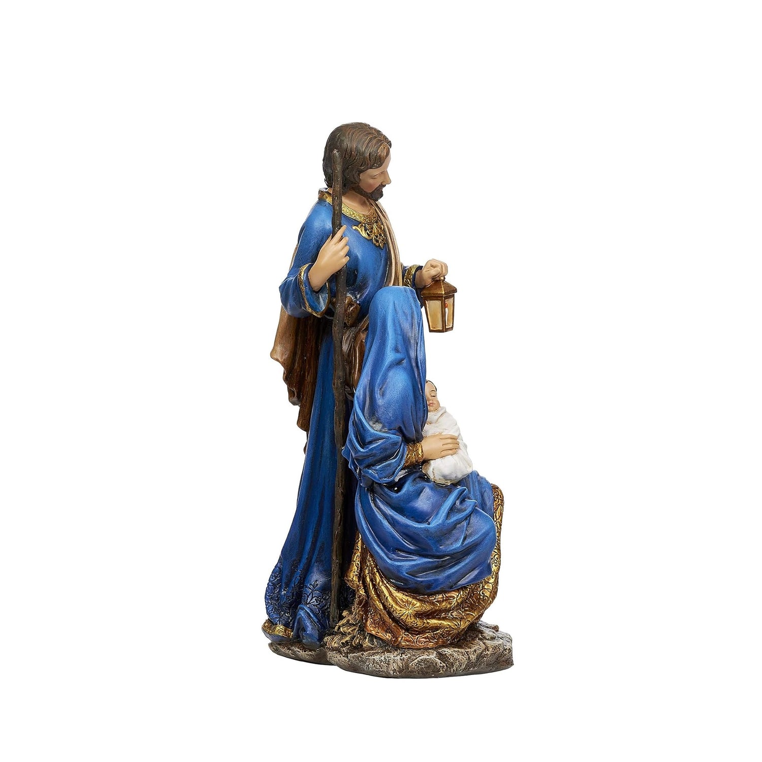 Holy Family Blue & Gold Figure by Josephs Studio