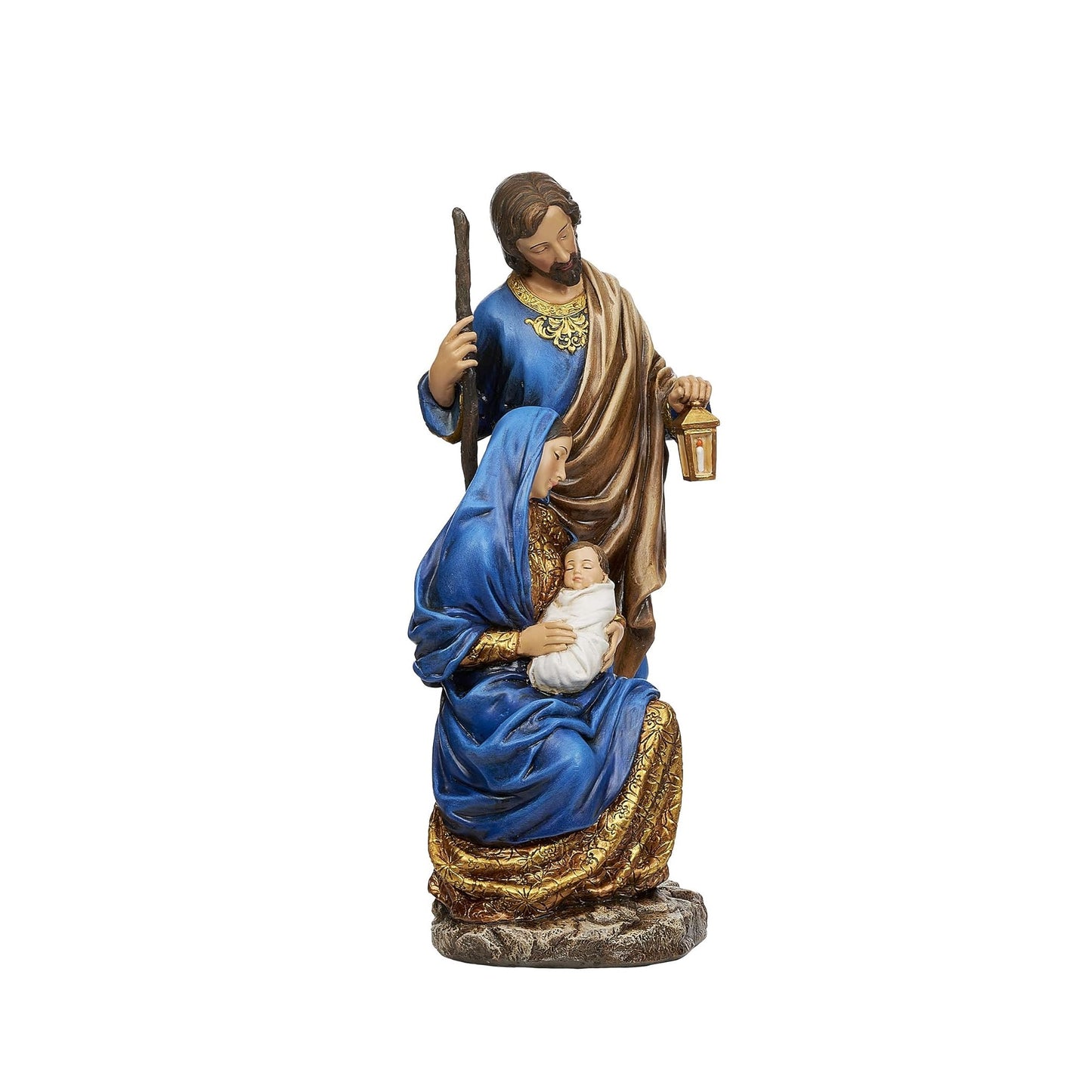 Holy Family Blue & Gold Figure by Josephs Studio