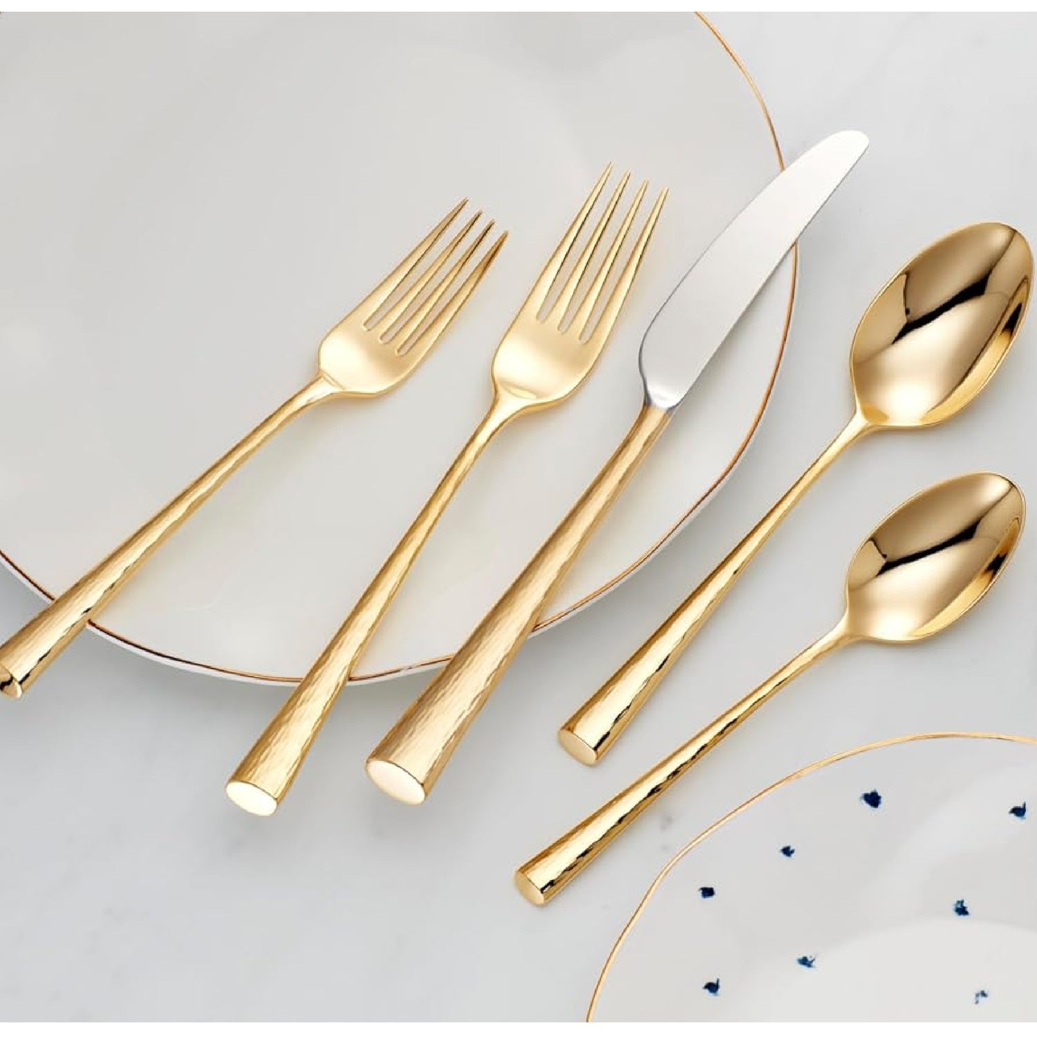 Imperial Caviar Gold 5-Piece Place Setting by Lenox
