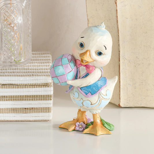 Jim Shore Heartwood Creek Collection Pint Sized Duck Holding Egg