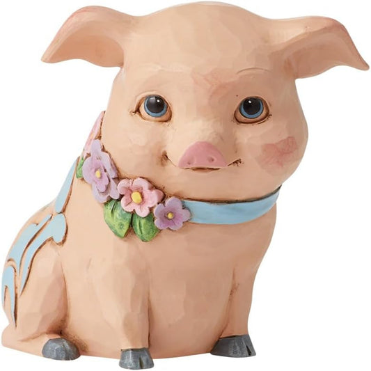 Jim Shore Pig With Flowers Mini Figurine Heartwood Creek