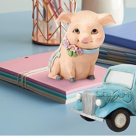 Jim Shore Pig With Flowers Mini Figurine Heartwood Creek