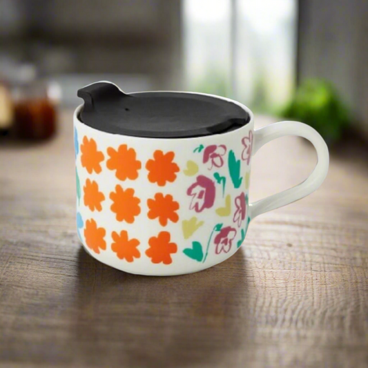 Kate Spade New York Vintage Floral Field Comfort Mug With Lid