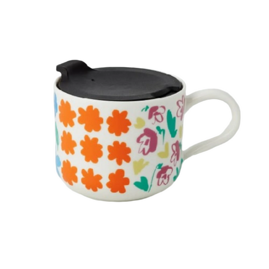Kate Spade New York Vintage Floral Field Comfort Mug With Lid