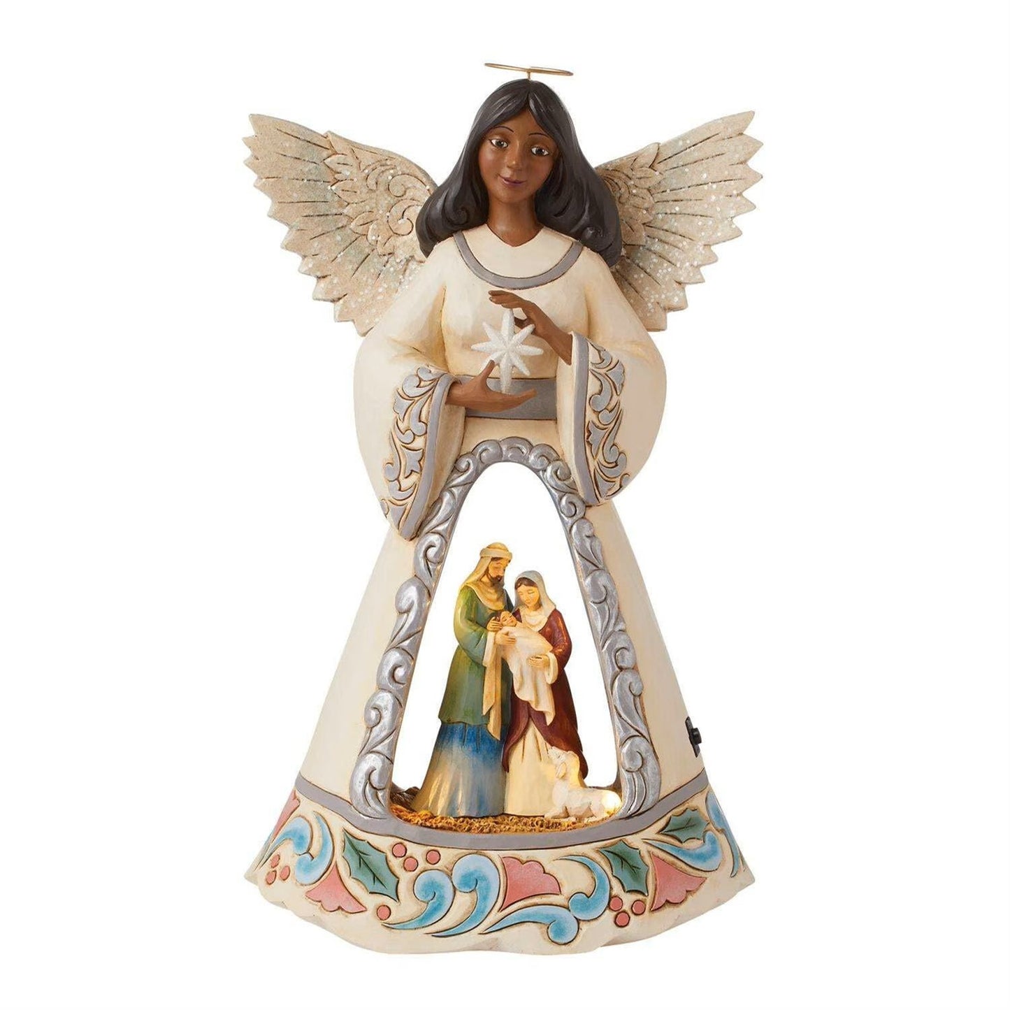 LED Nativity Angel with Open Scene by Roman