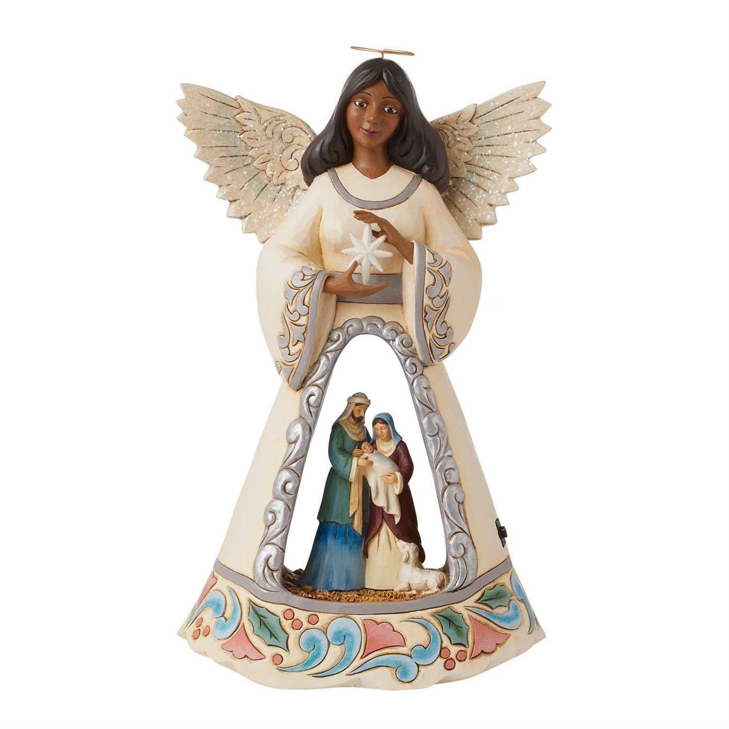 LED Nativity Angel with Open Scene by Roman