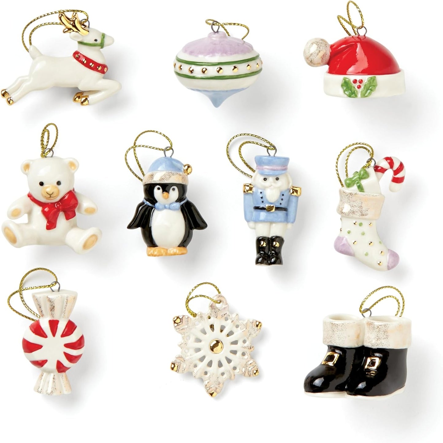 Lenox 867170 Memories 10-Piece Christmas Tree Ornament Set