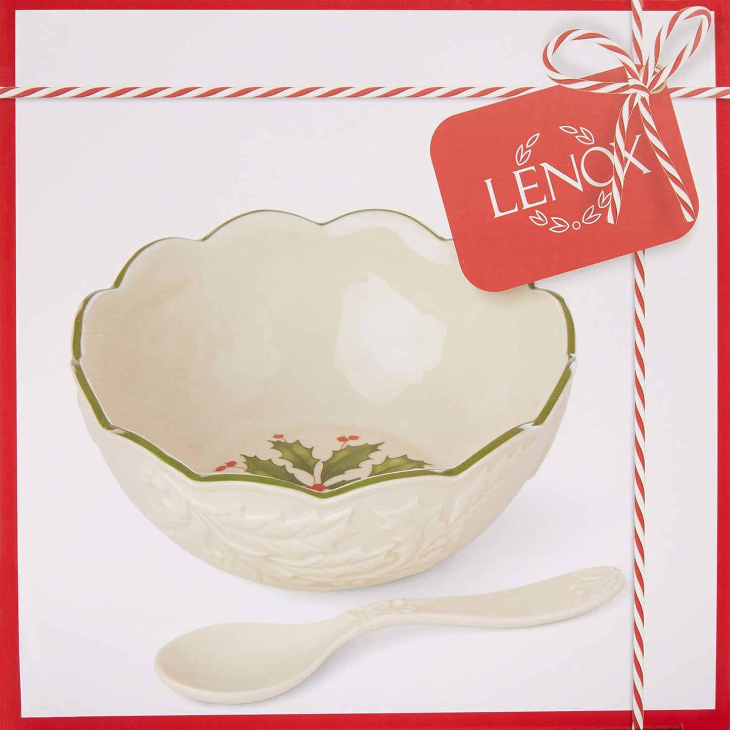 
Lenox Holiday Dip Bowl with Spoon