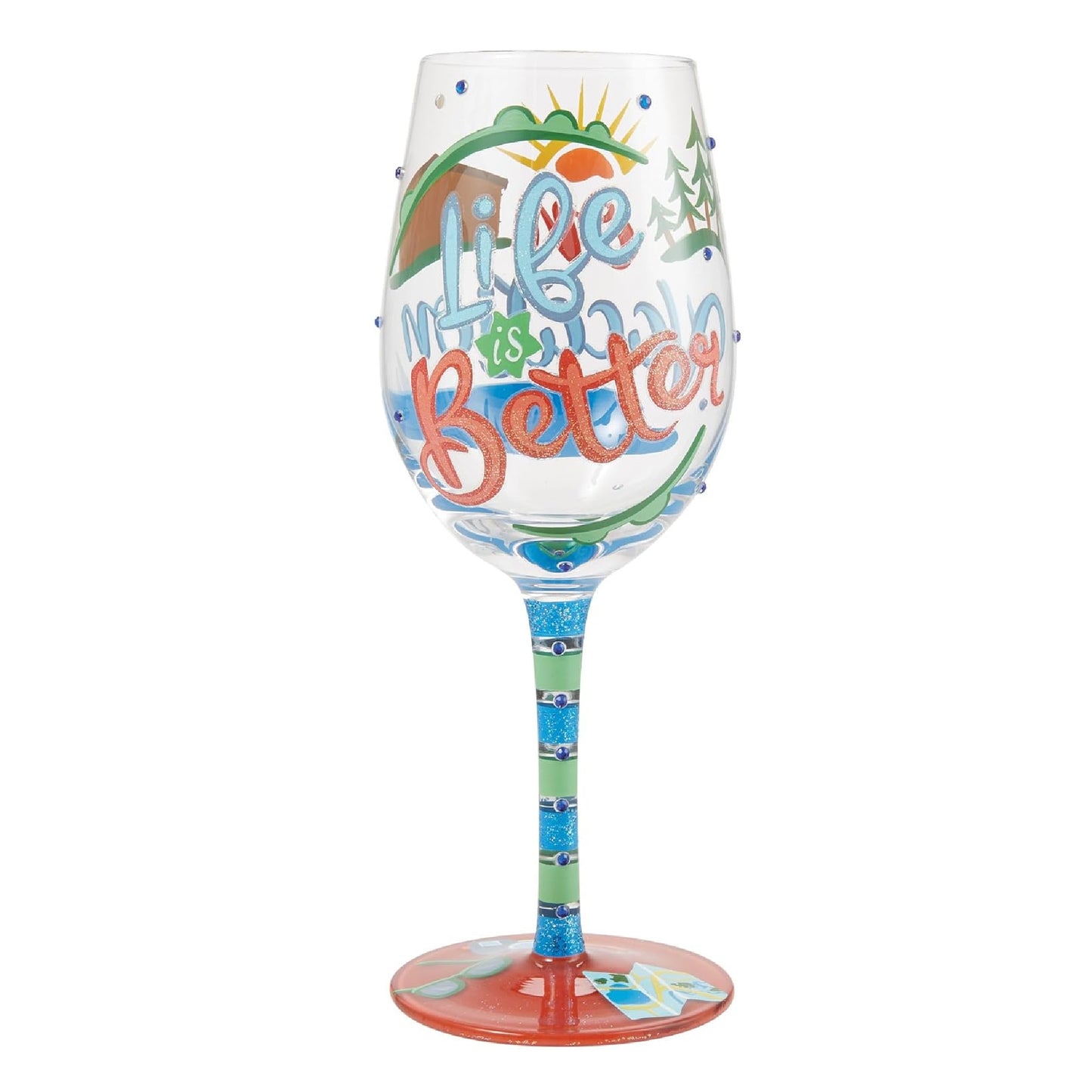 Life on Vacation Wine Glass
Lolita