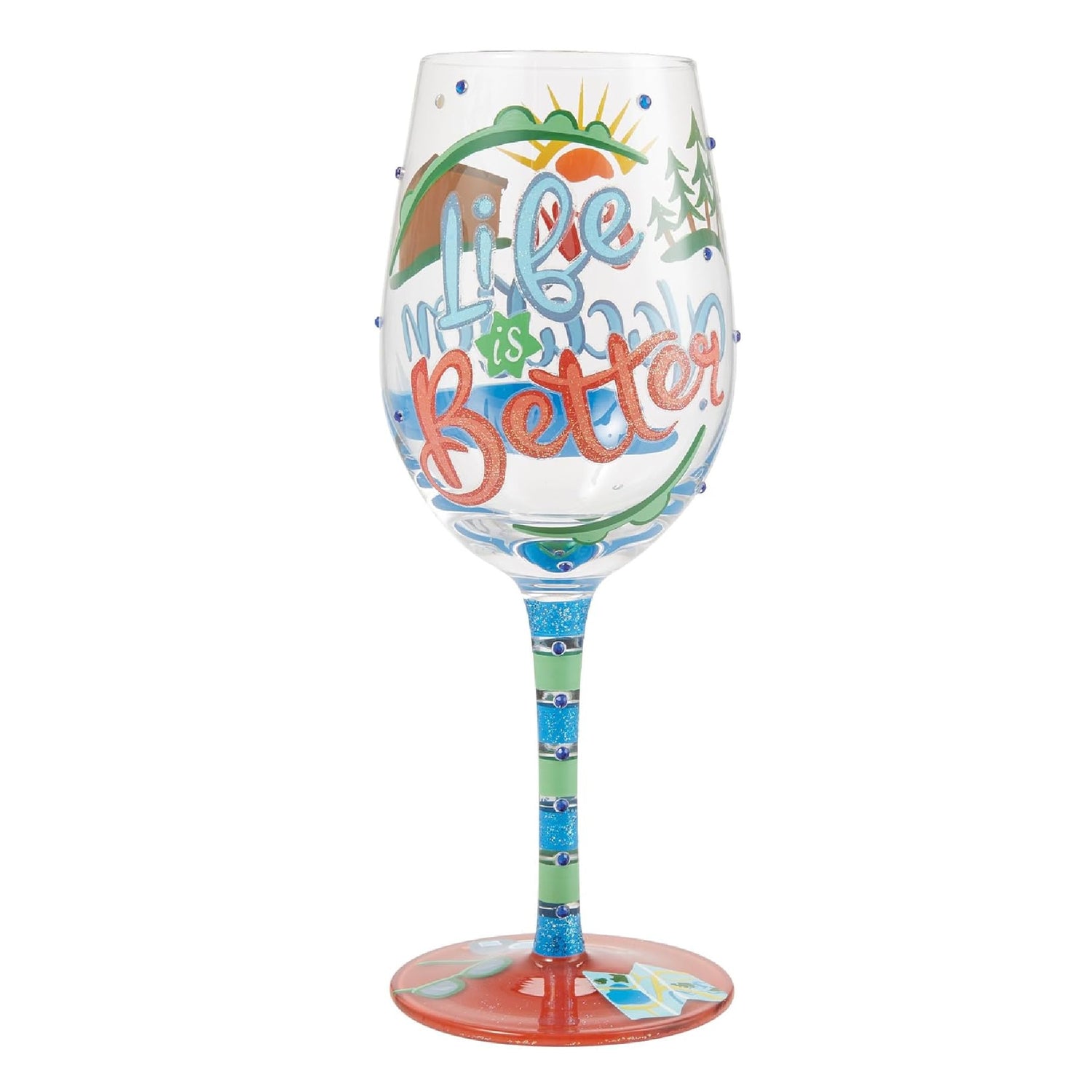 Life on Vacation Wine Glass
Lolita