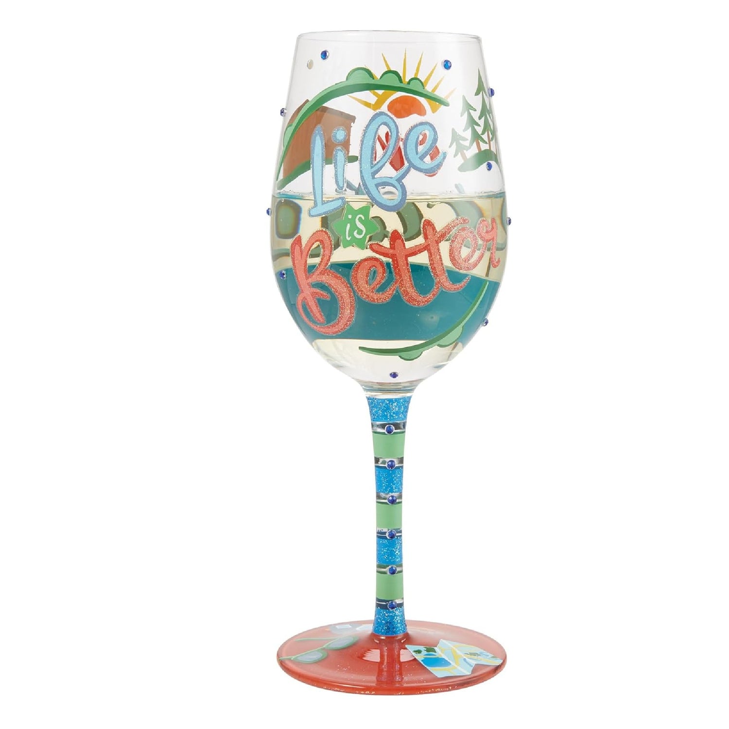 Life on Vacation Wine Glass
Lolita