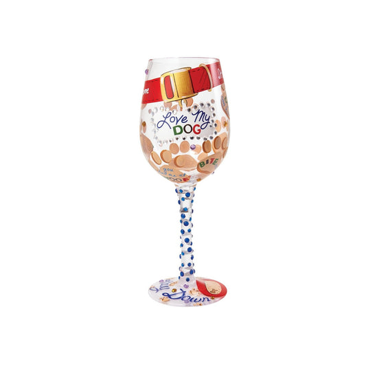 Lolita Wine Glass Love My Dog
