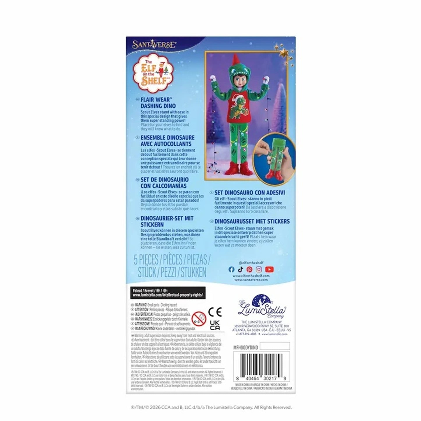 Flair Wear™ Dashing Dino Elf Hoodie & Standing Pants | MagiFreez®