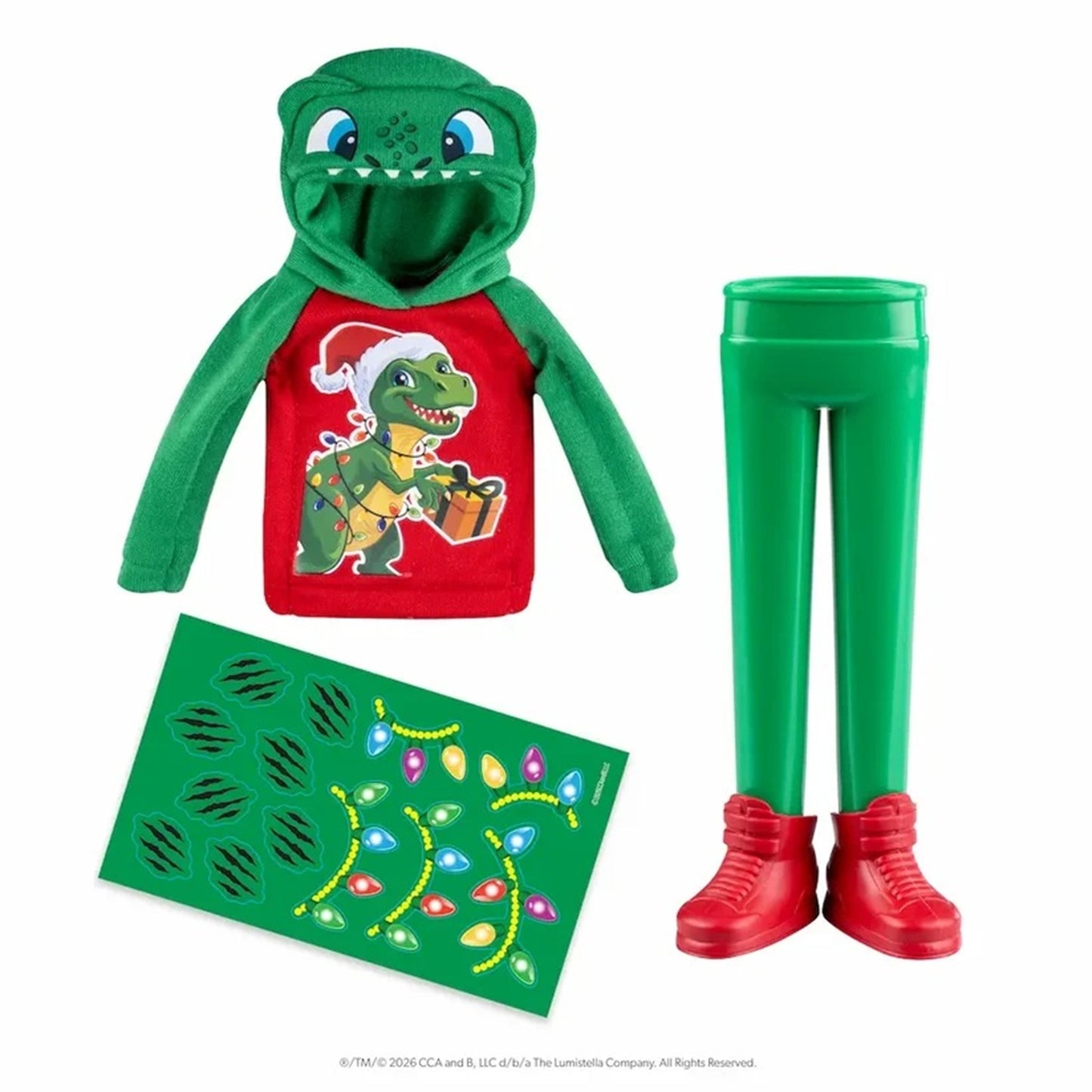 Flair Wear™ Dashing Dino Elf Hoodie & Standing Pants | MagiFreez®