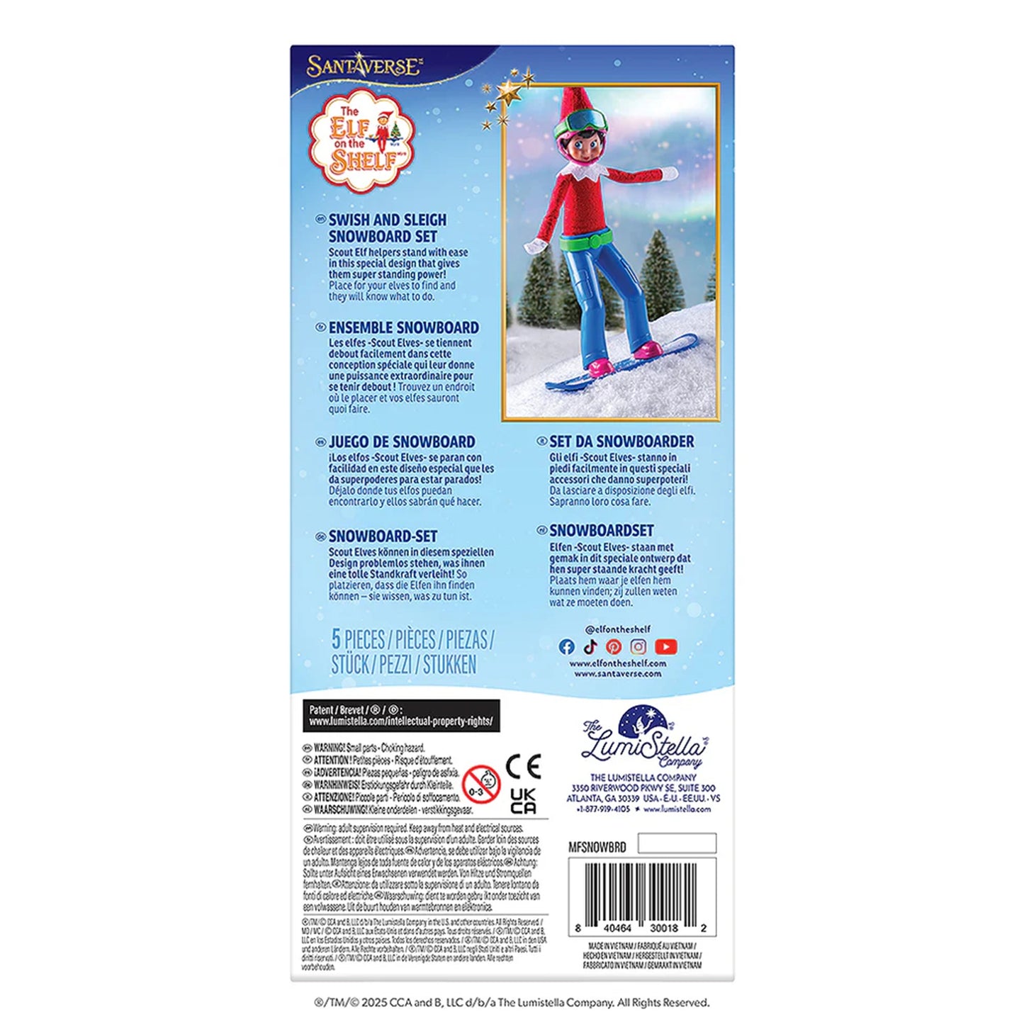 The Elf on the Shelf MagiFreez Swish and Sleigh Snowboard Set
