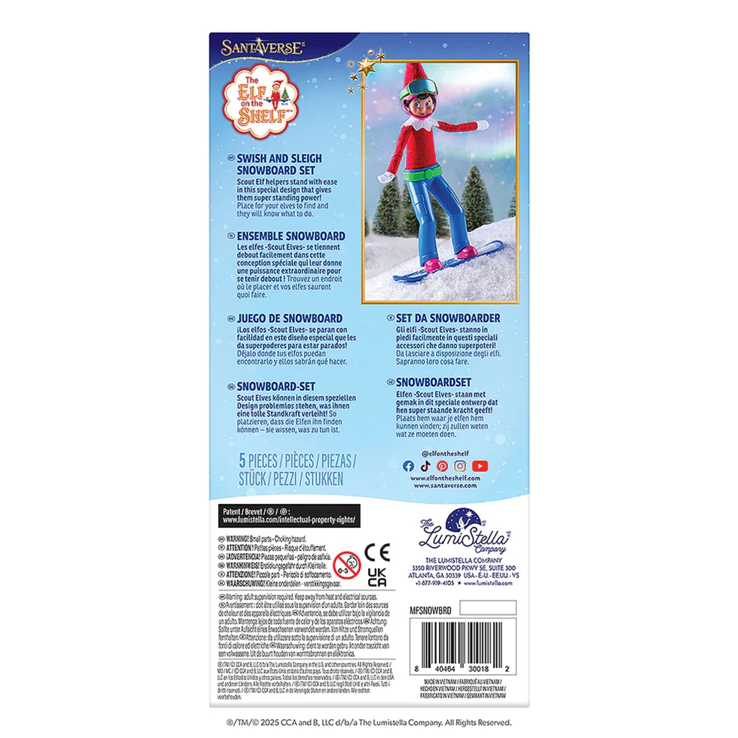 The Elf on the Shelf MagiFreez Swish and Sleigh Snowboard Set