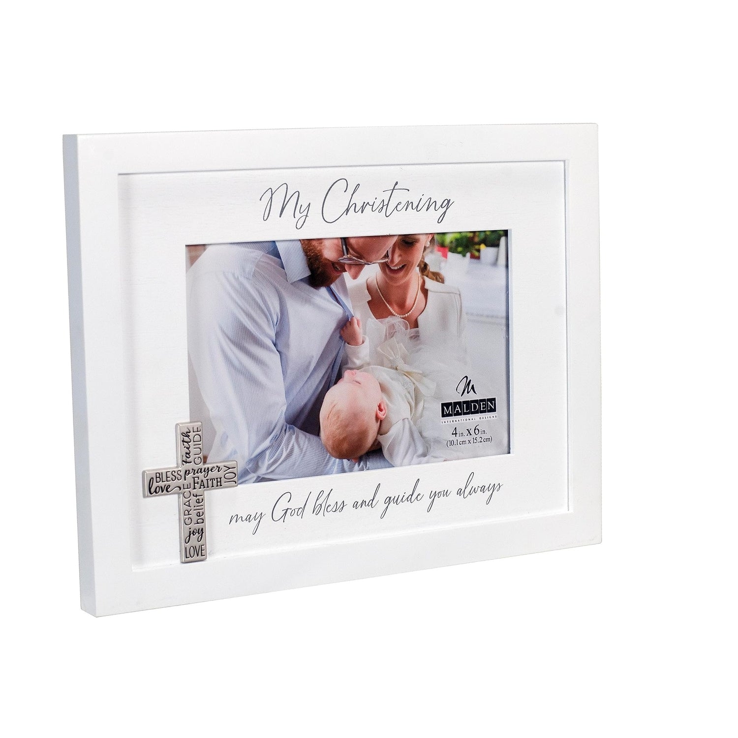 Malden International Designs 4x6 My Christening Picture Frame My Christening May God Bless And Guide You Always