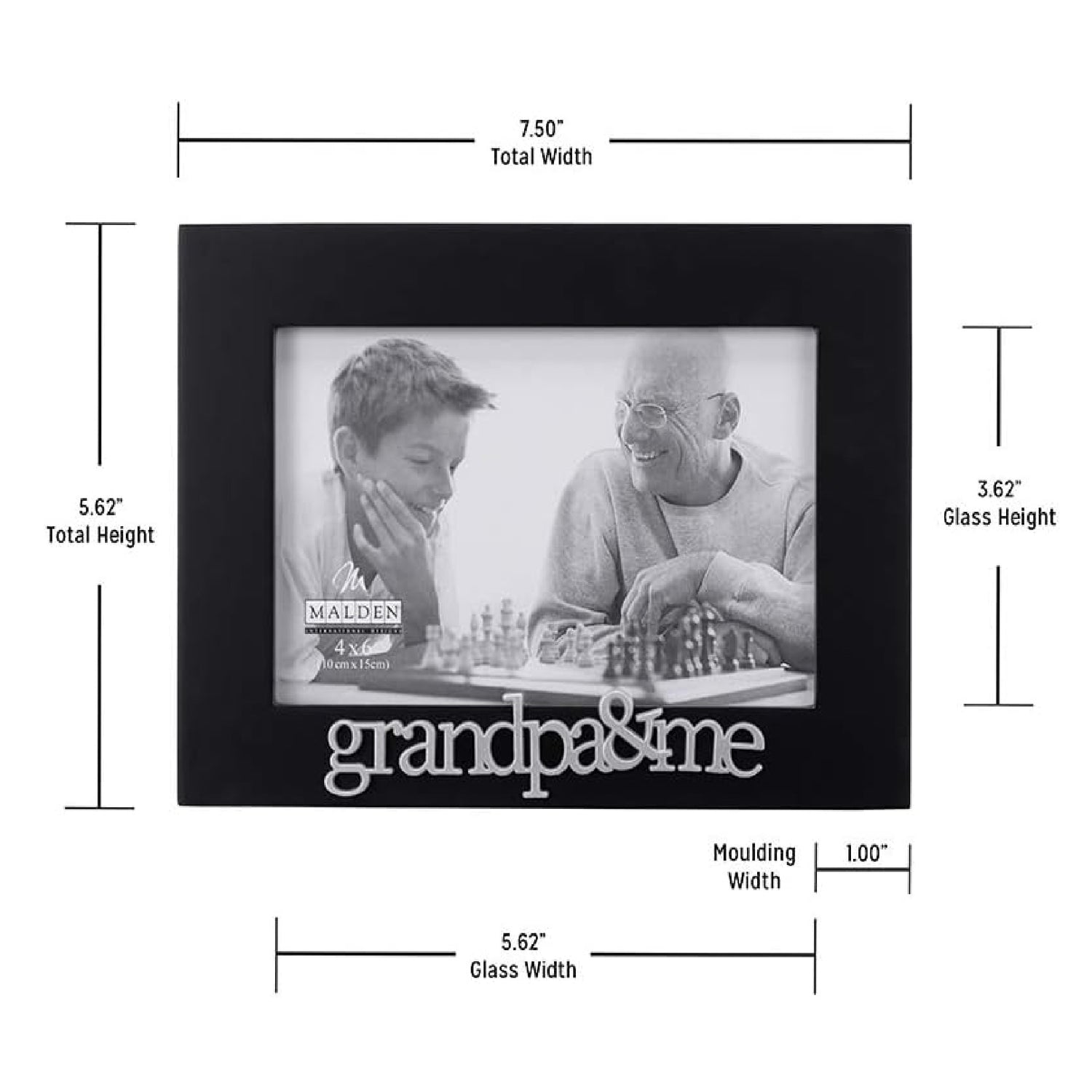 Malden International Designs Grandpa and Me Expressions Picture Frame, 4x6
