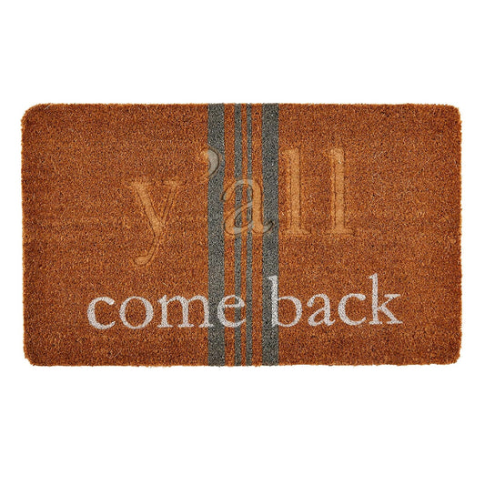 Mud Pie Door Mat, Y'all Come Back