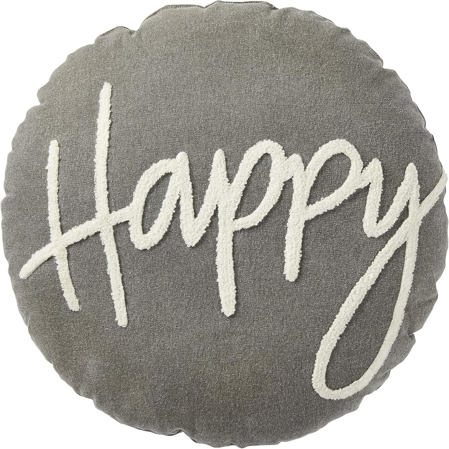 Mud Pie Happy Round Pillow