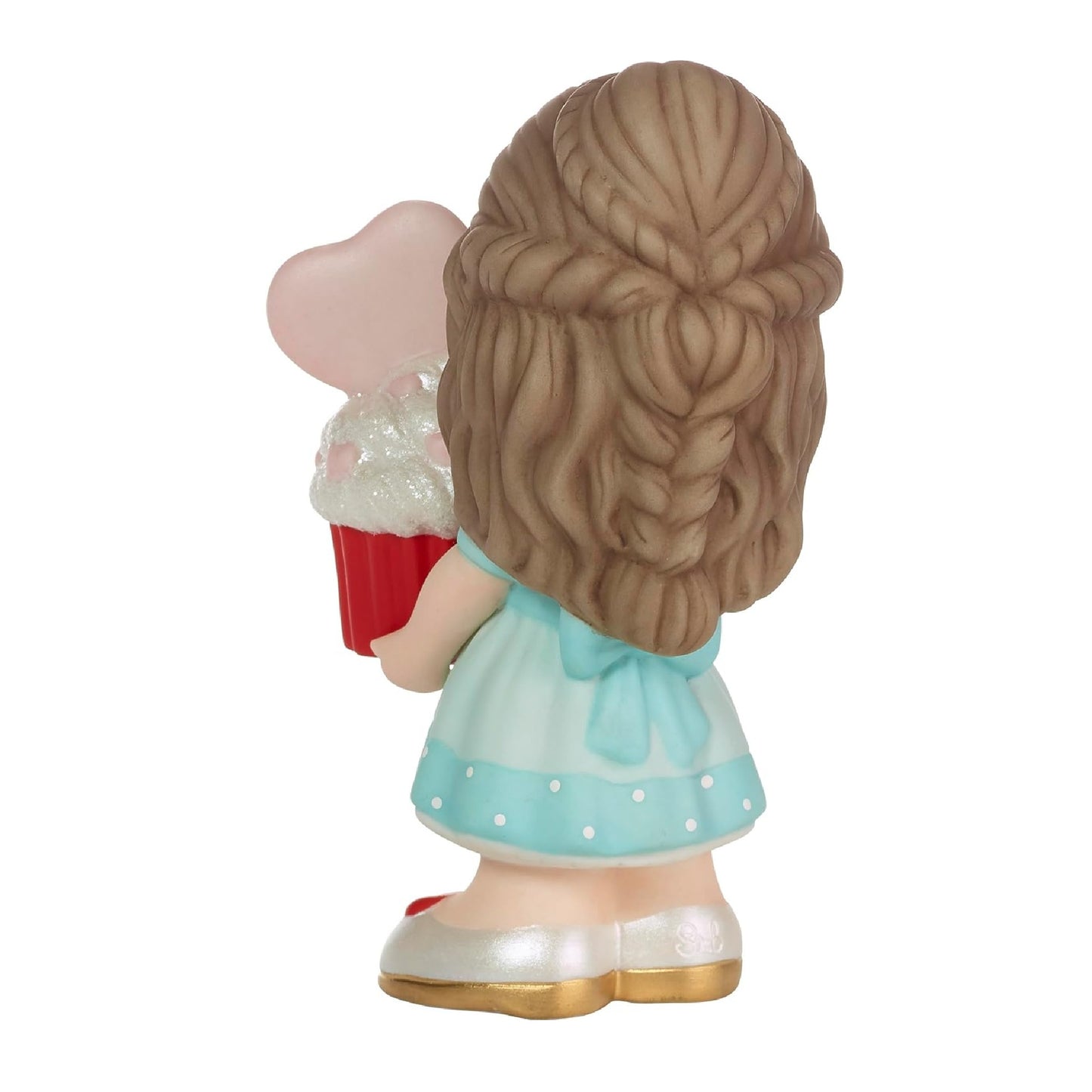 Precious Moment 222001E You Bake Me Happy Brunette Girl Porcelain Figurine