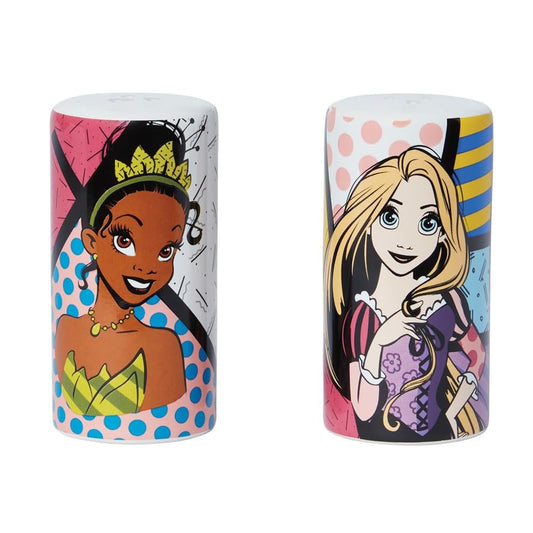 Princess Salt & Pepper Set Aurora Tiana Rapunzel Jasmine Disney Britto