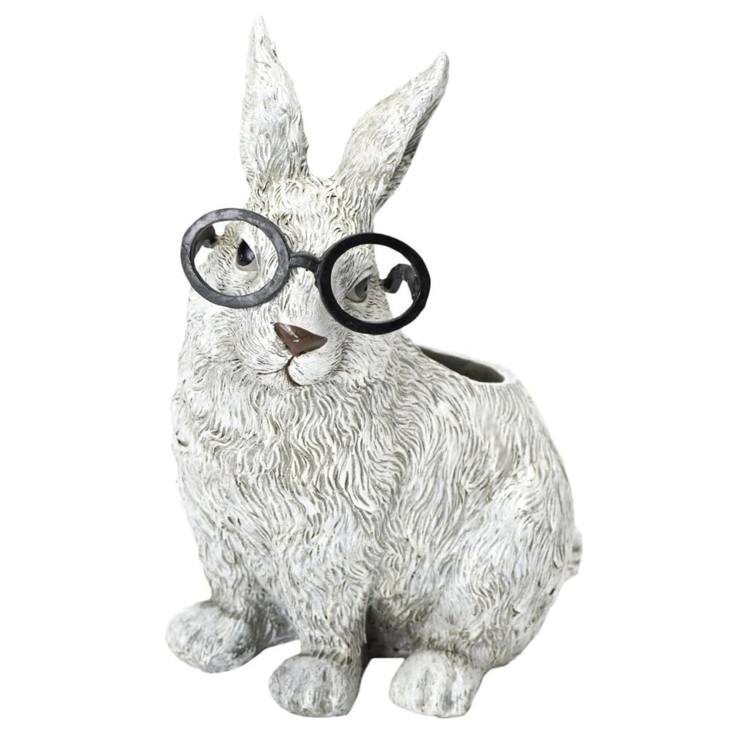Pudgy Pals Rabbit with Glasses Planter by Roman