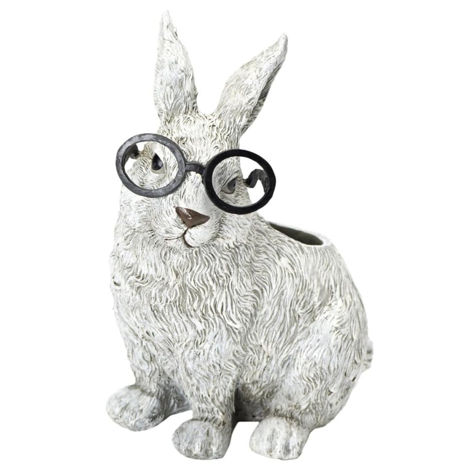 Pudgy Pals Rabbit with Glasses Planter by Roman