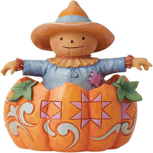 Pumpkin and Harvest Scarecrow Figurine Jim Shore Heartwood Creek