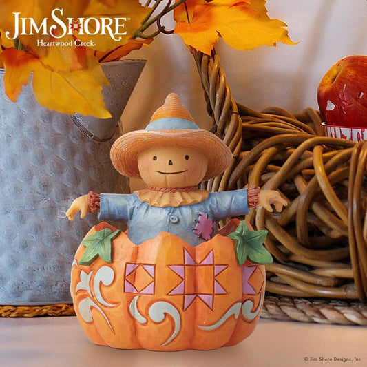 Pumpkin and Harvest Scarecrow Figurine Jim Shore Heartwood Creek