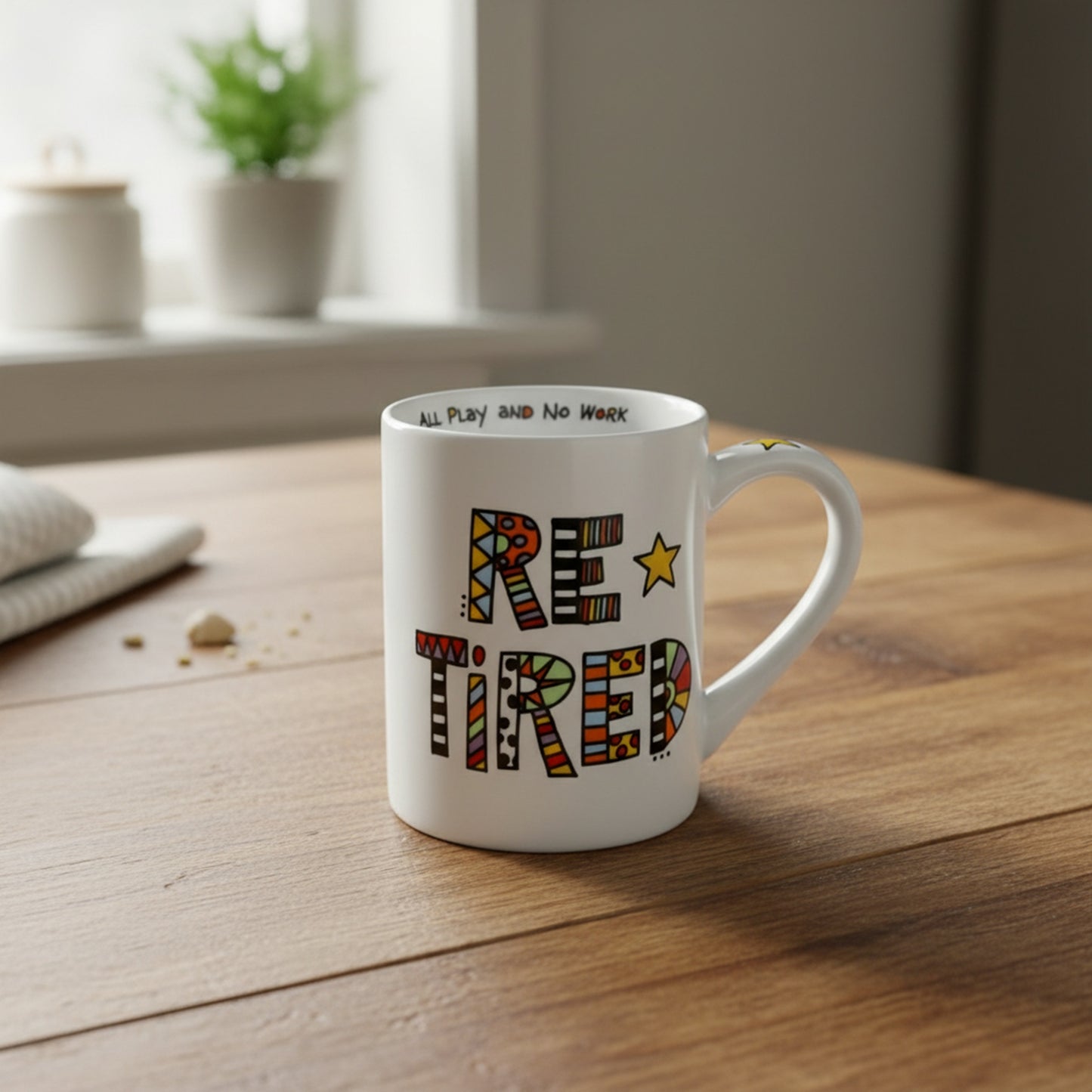 Retired Mug "All Play and No Work"