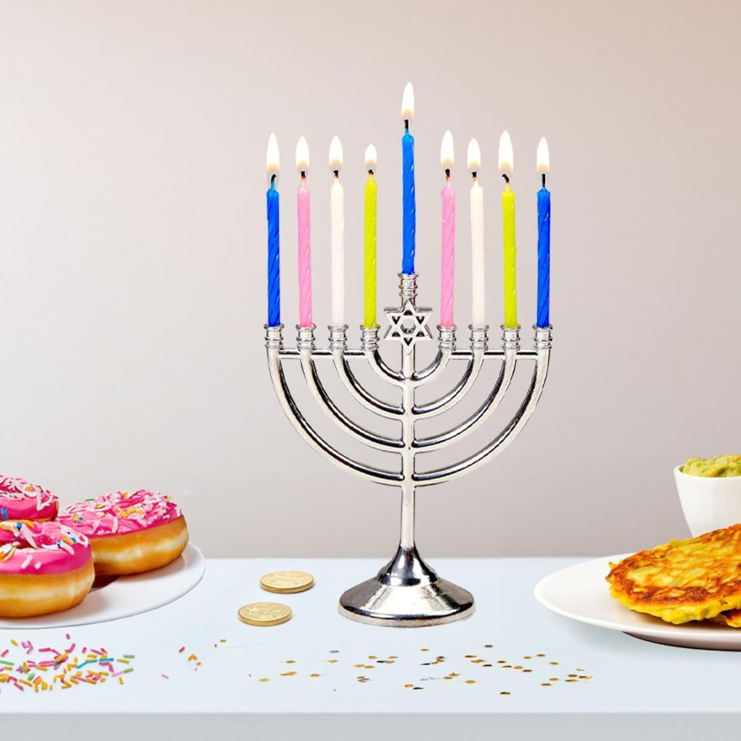 Rite Lite Mini Menorah Set with 48 Birthday Candles