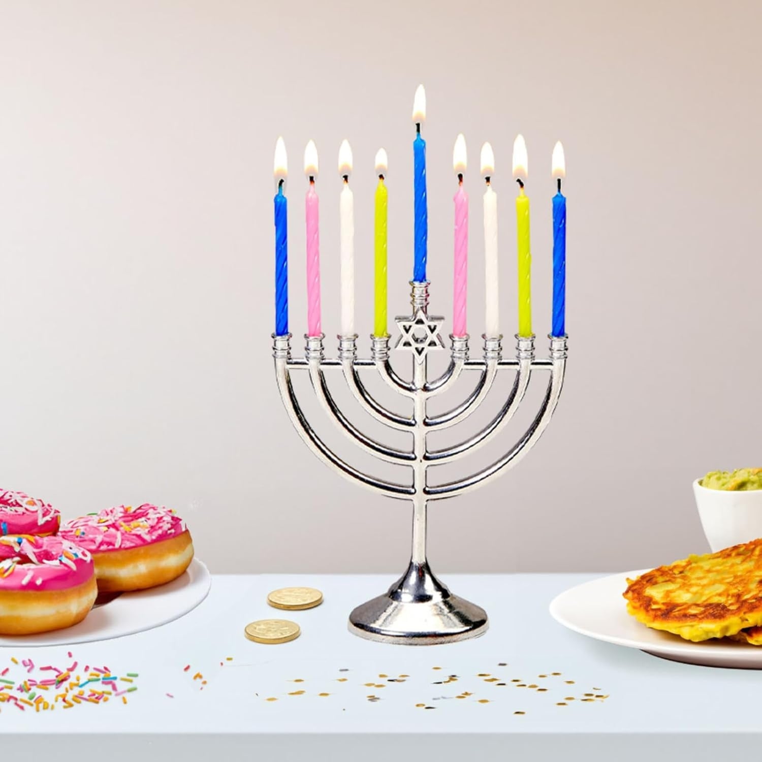 Rite Lite Mini Menorah Set with 48 Birthday Candles