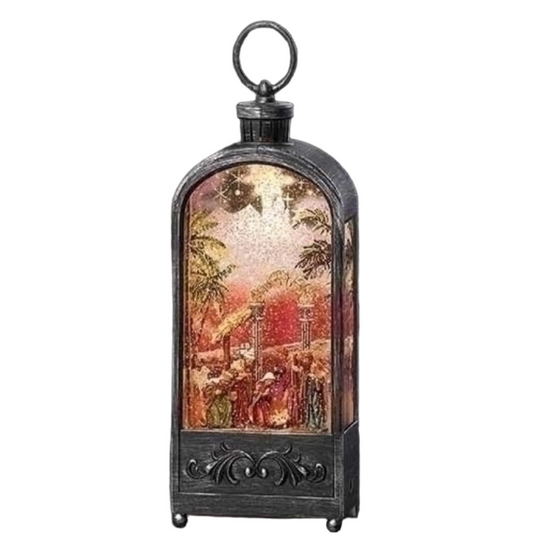 Roman 11.75" Bronze Holy Family Nativity Lantern Christmas Decoration