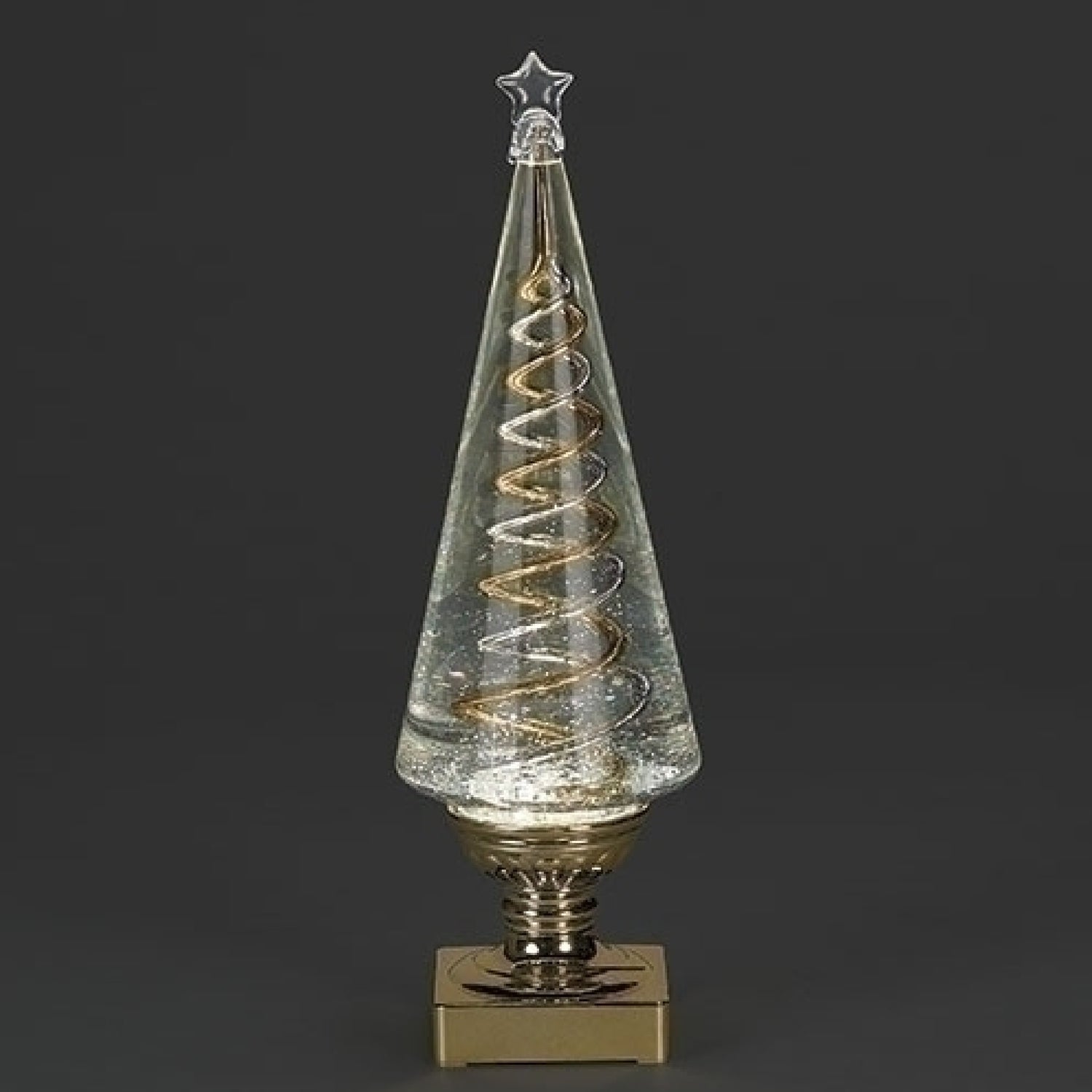 Roman 13.5" LED Lighted Tree with Star Christmas Tabletop Decor