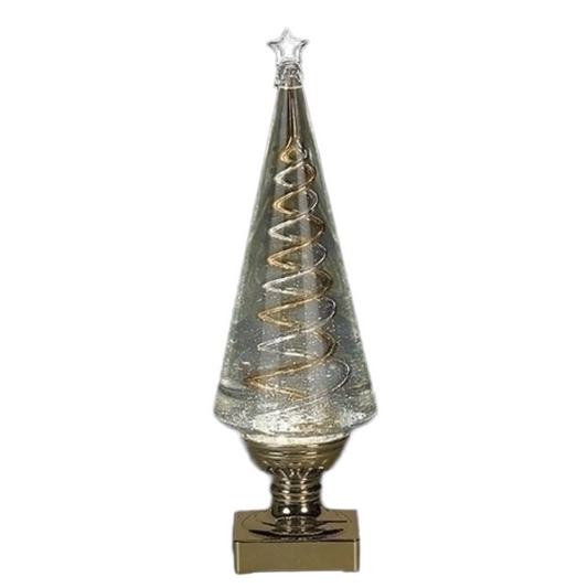 Roman 13.5" LED Lighted Tree with Star Christmas Tabletop Decor